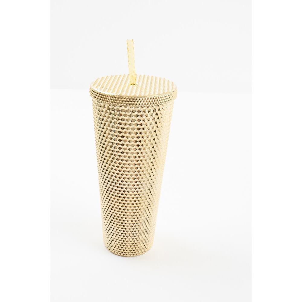 Starbucks Tumbler Cup Lot of 5 Studded Bling Gold Coral Glitter Cold Cup Ceramic - Picture 9 of 16
